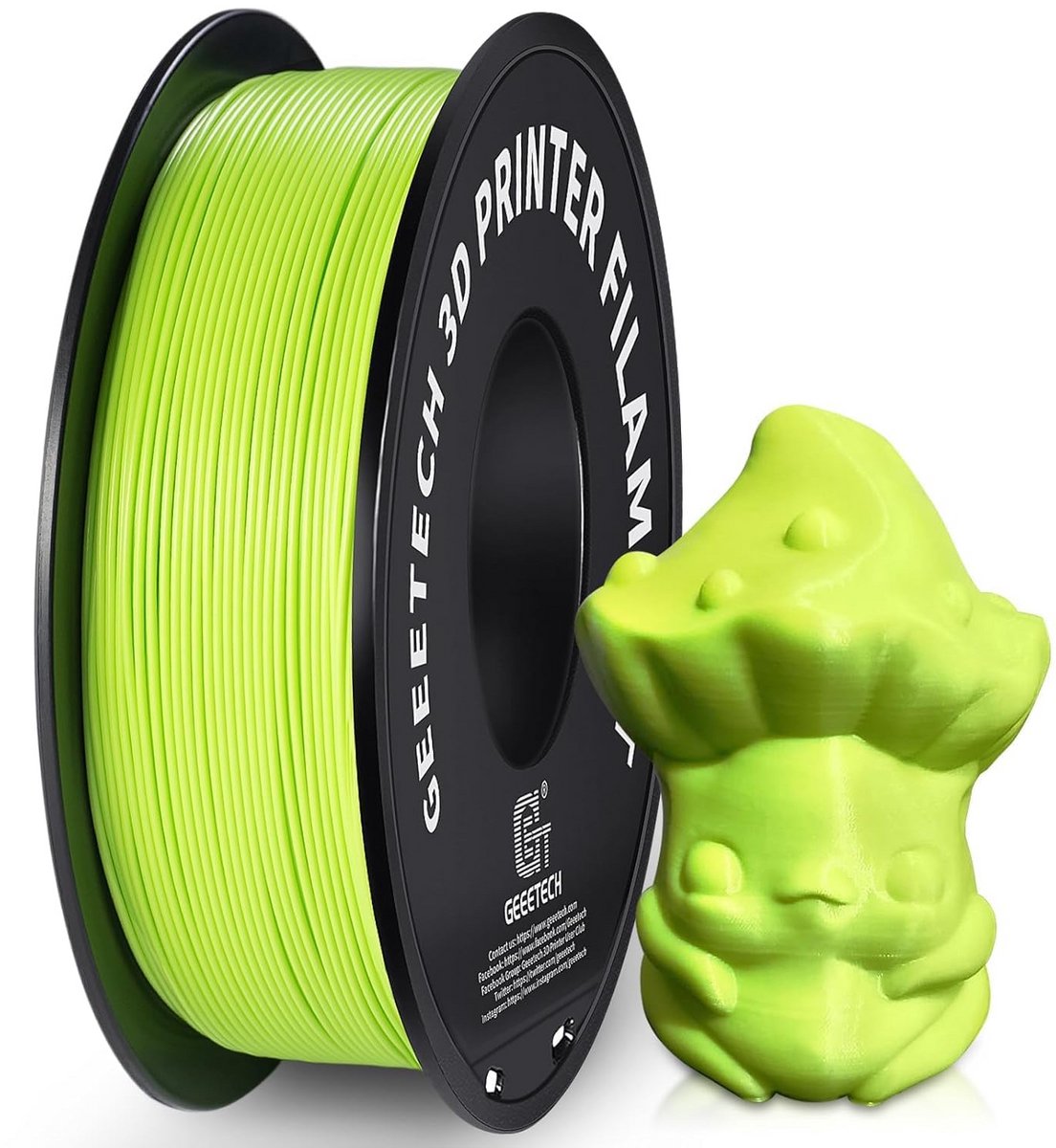 PLA 3D-printer filament 1.75 mm 1 kg appelgroen voor alle printers