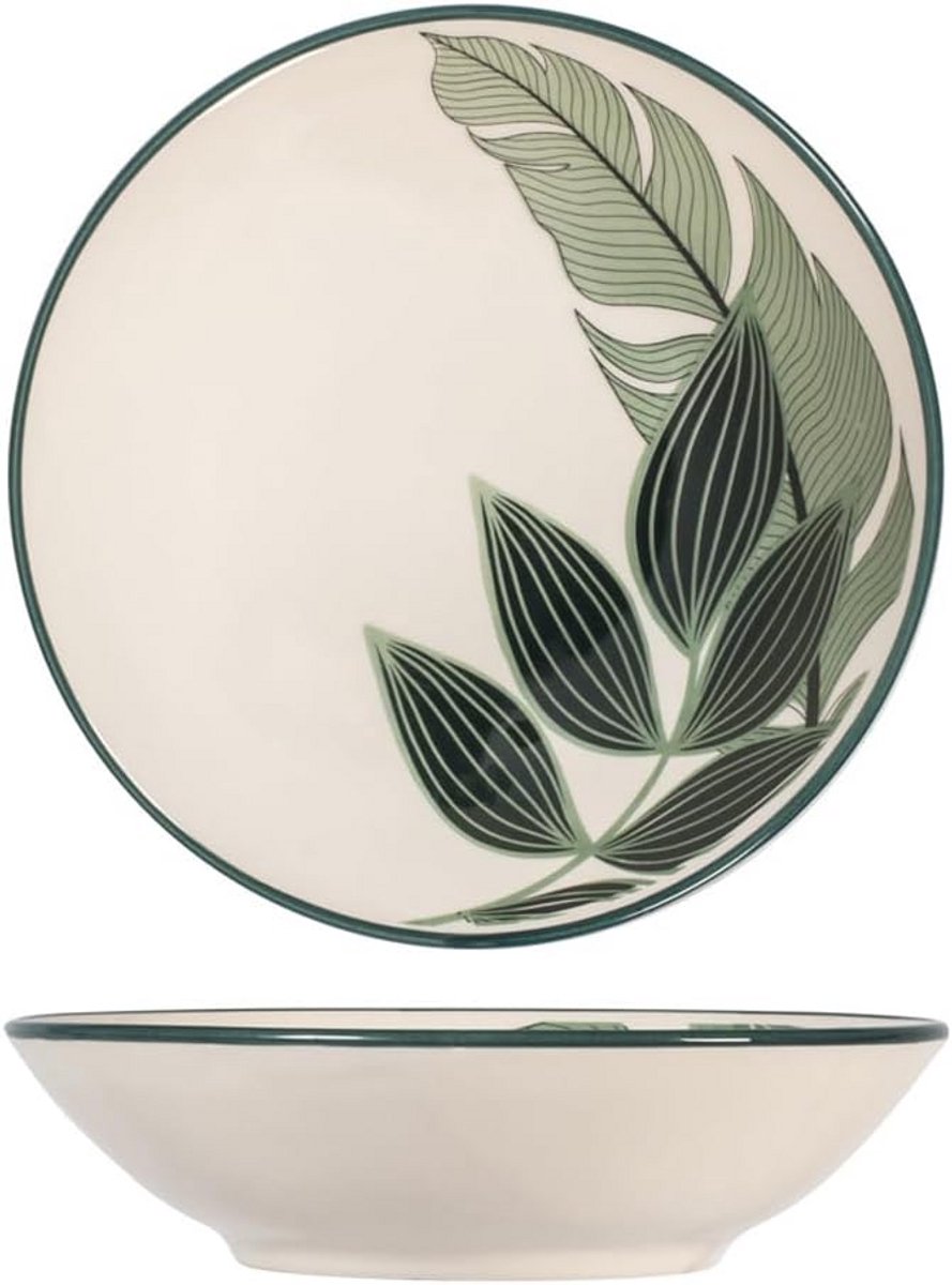 Set van 12 Diepe Porseleinen Borden Ø20.5 cm Maranta