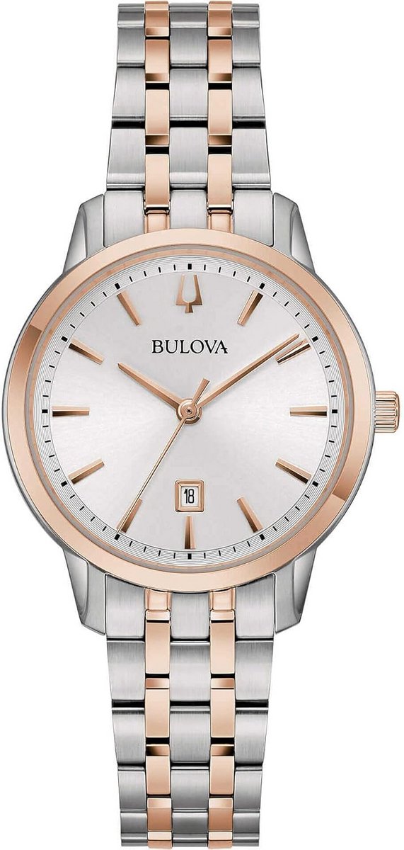 Vrouwelijk analoog quartz horloge met roestvrijstalen zilveren armband, strappy design