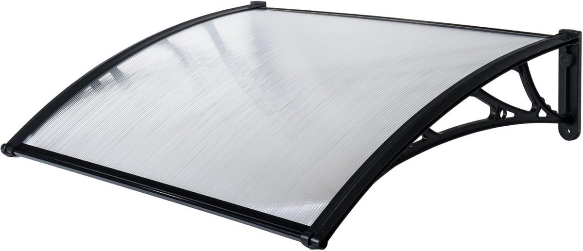 Luxe Polycarbonaat Luifel Zwart 80 x 120 cm - UV-bestendig Buitenbescherming