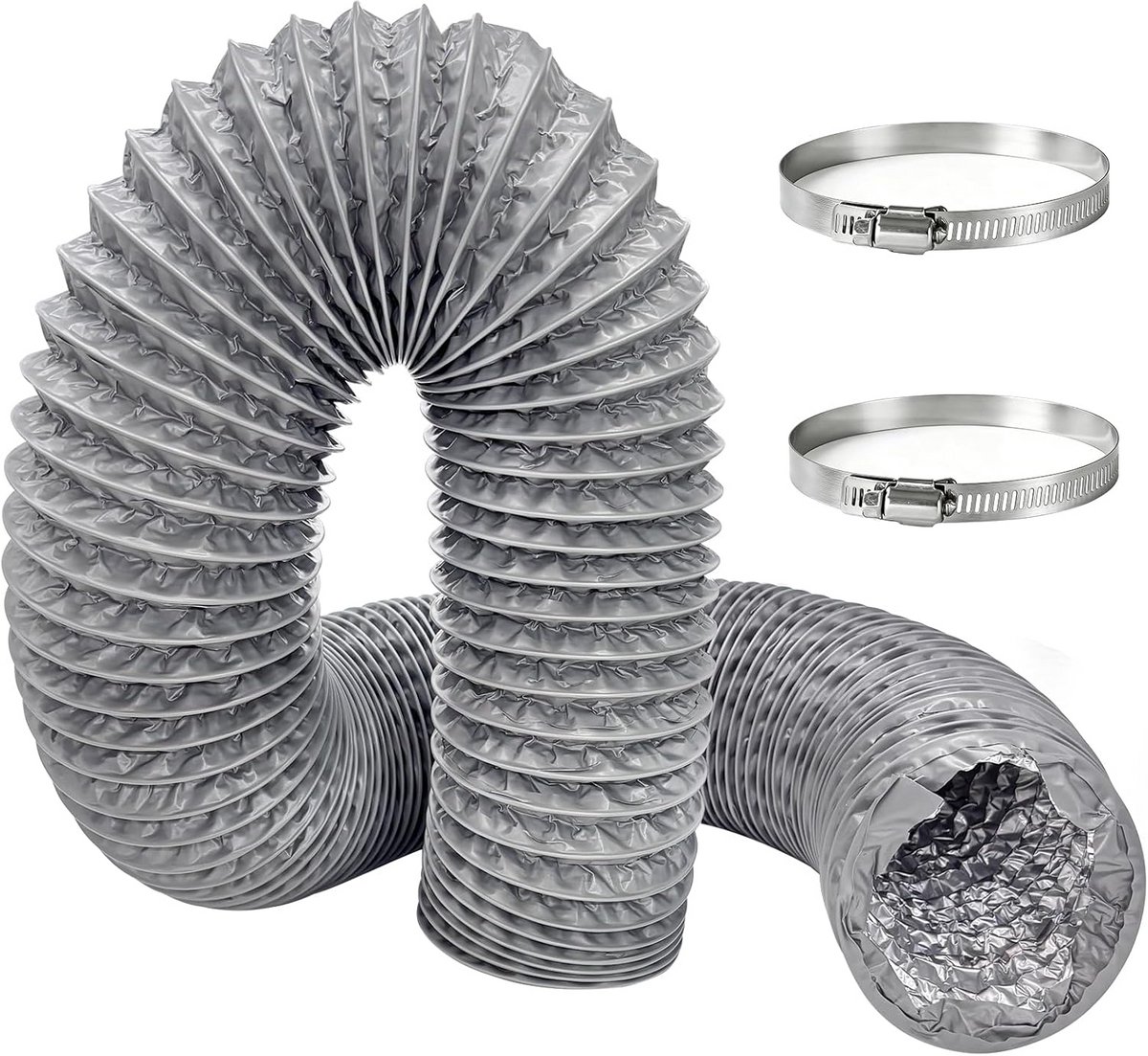 Flexibele Afvoerslang 100mm x 3m - Aluminium Ventilatieslang voor Airco en Afzuiging