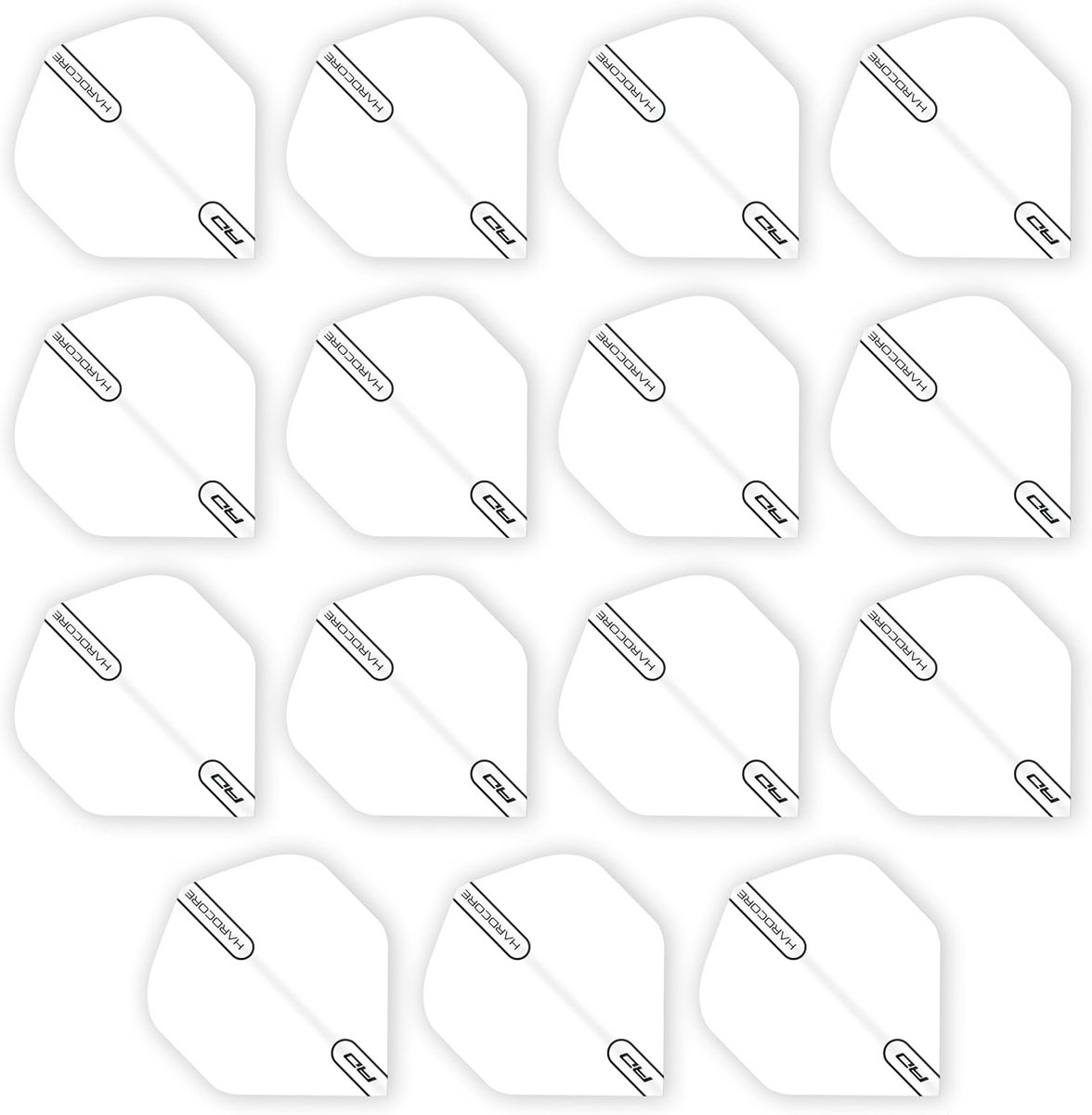 Dartpijlen Flights Extra Dik Standaard Vorm Wit - 15 Stuks