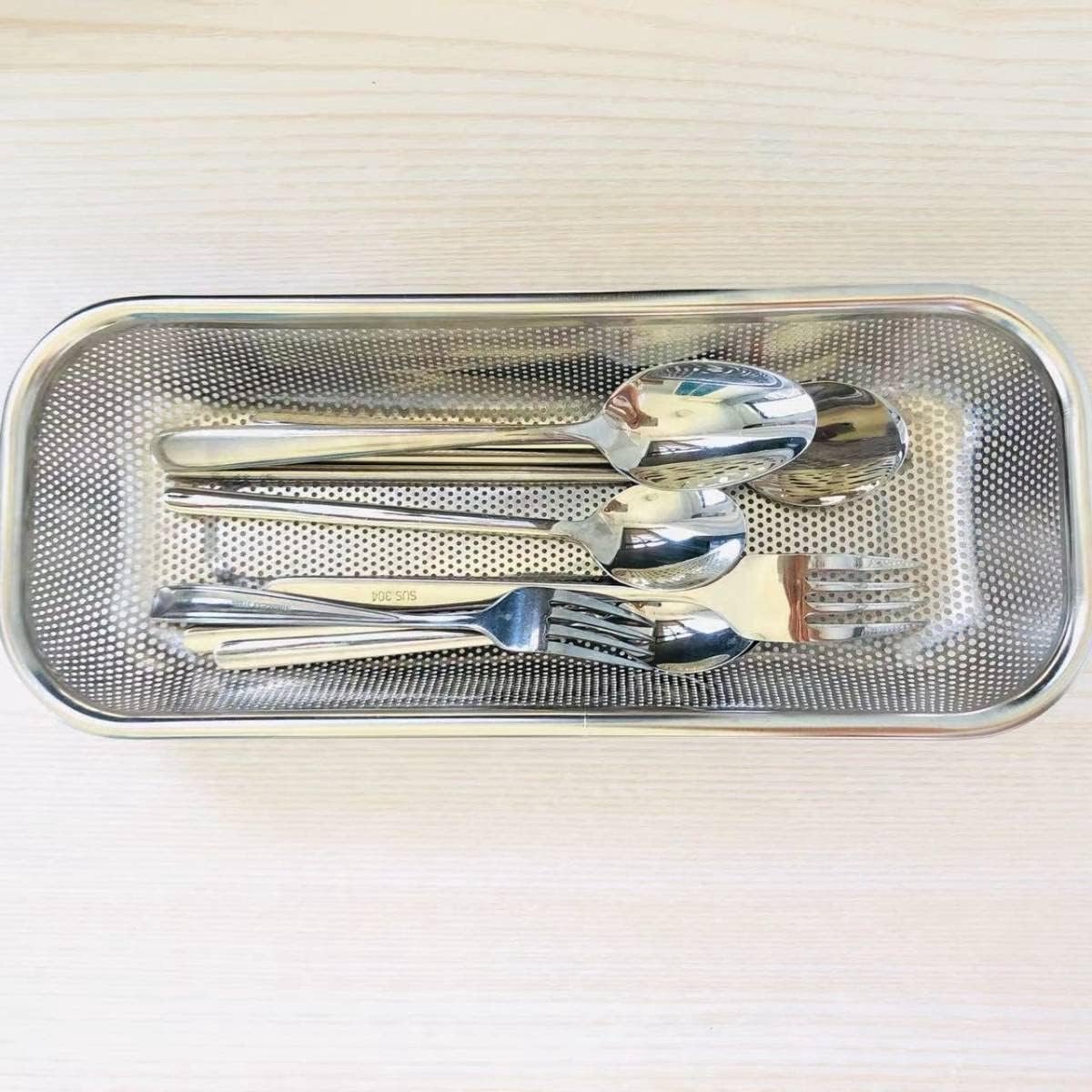 Vaatwasmachine mand voor zilverwerk en bestek, roestvrij staal met gaten