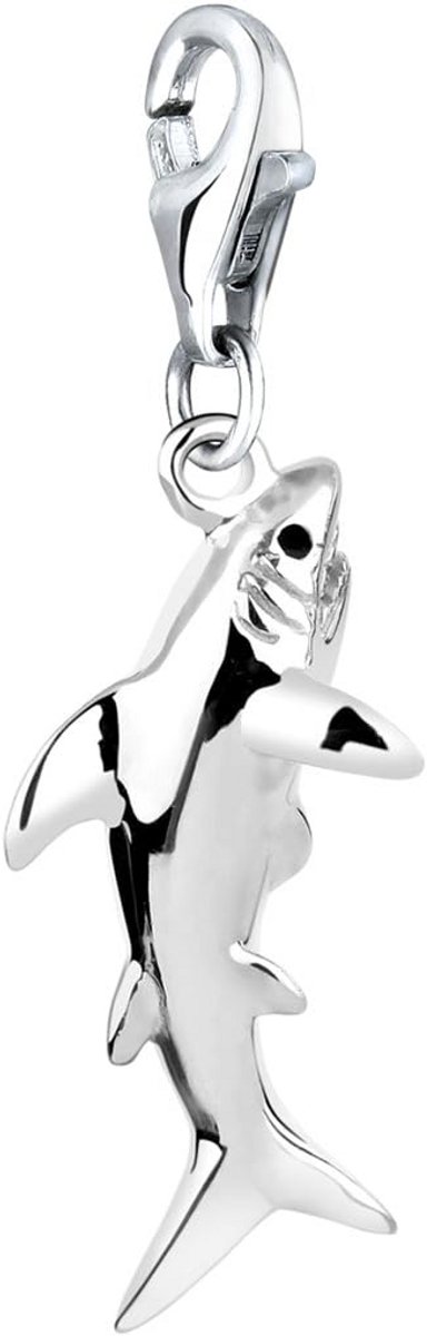 Haai Bedelhanger Karabijnhaak 925 Sterling Zilver voor Bedelarmband