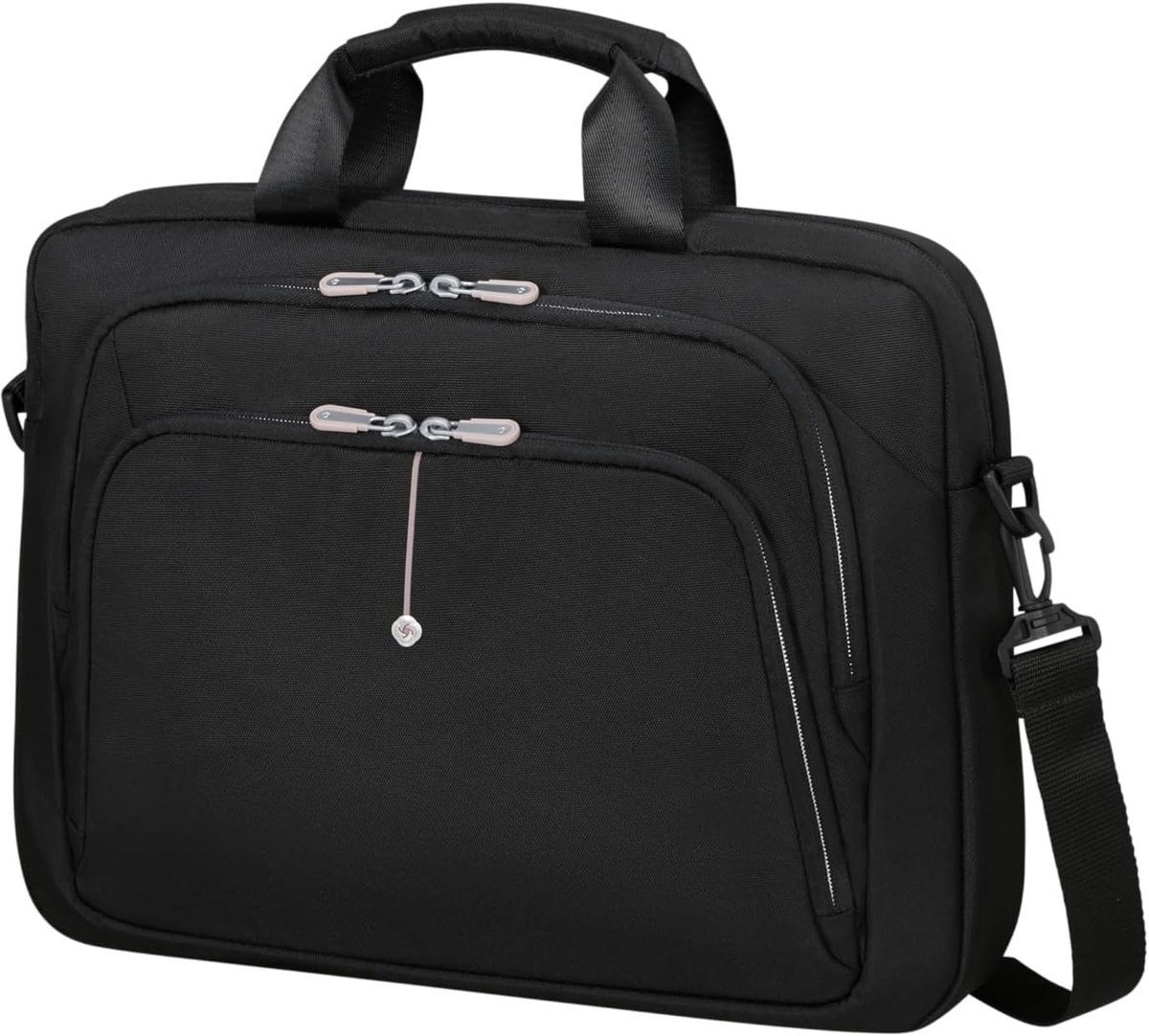 Chique Zwarte Laptoptas voor Dames 15,6 Inch met Uitgebreide Organisatie