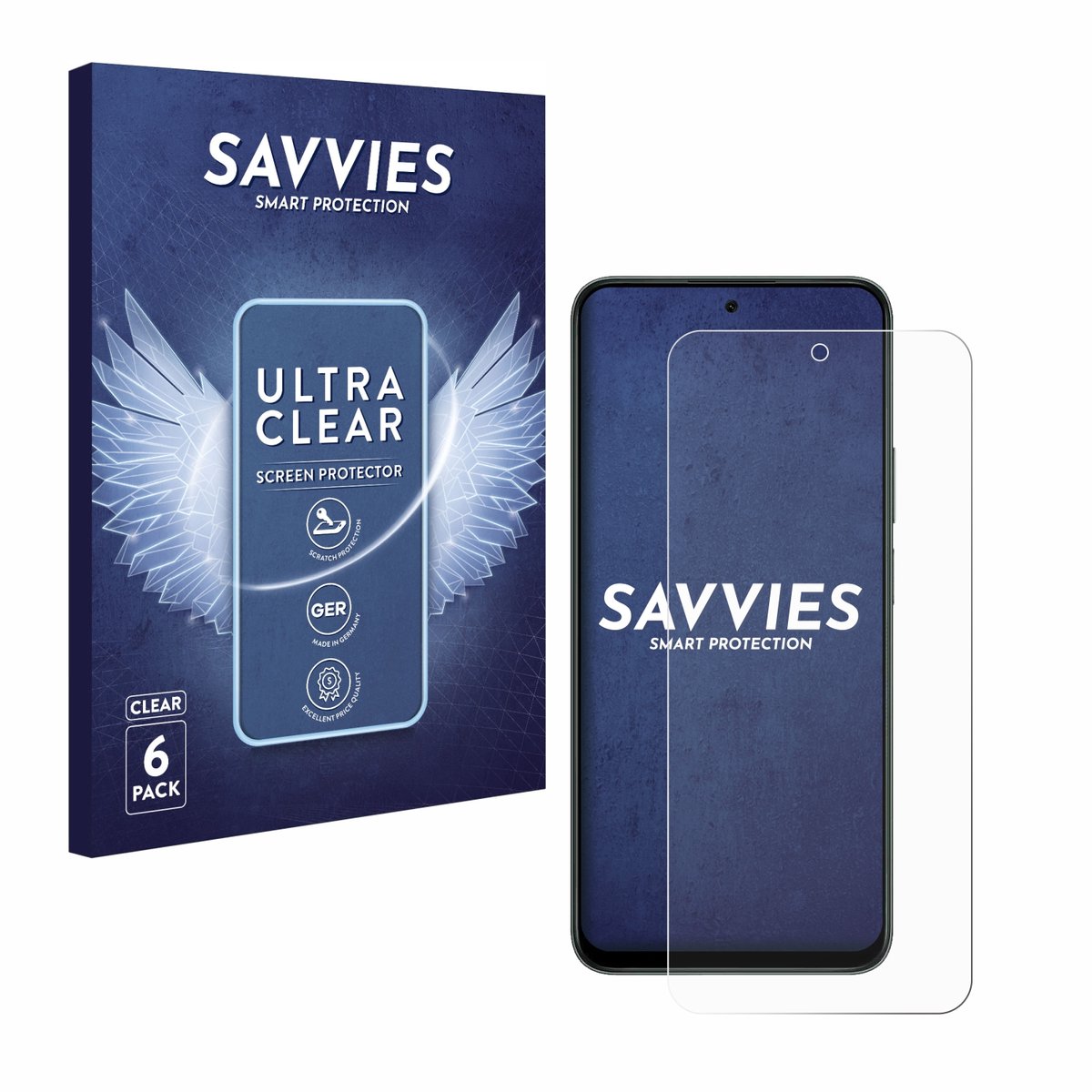 Savvies - Screenprotector voor Honor X7d 5G - Folie Beschermfolie transparant 6 Stuks