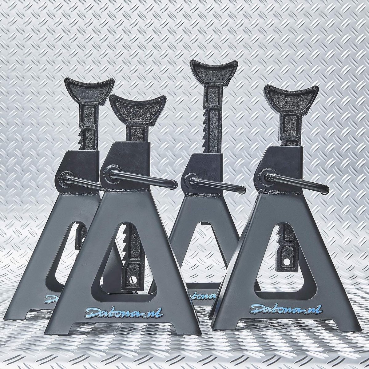 Set van 4 Extra Hoge Assteunen 6 Ton - Max Hoogte 59.5 cm