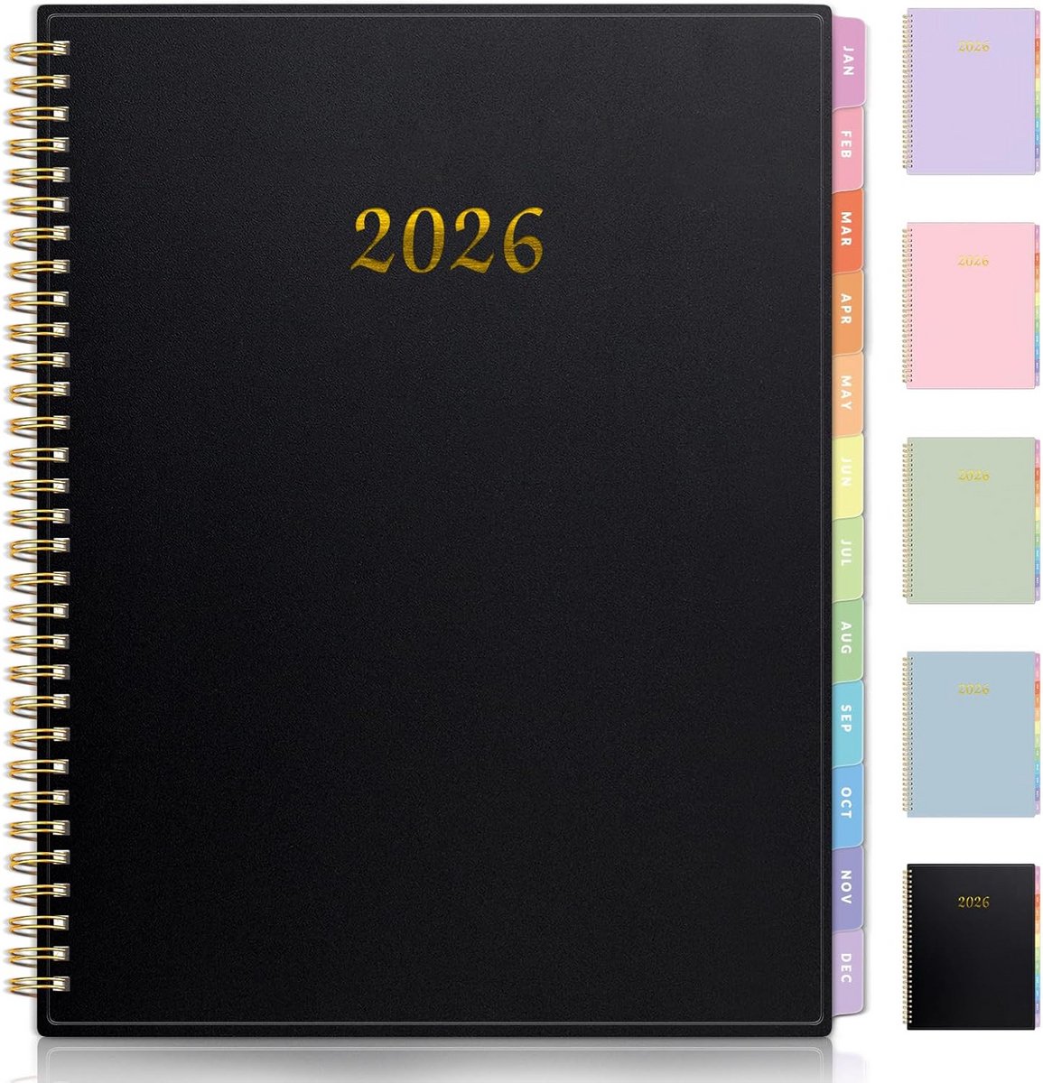 Week- en Maandplanner 2024 met Tabbladen, Spiraalbinding en Waterdichte Hoes