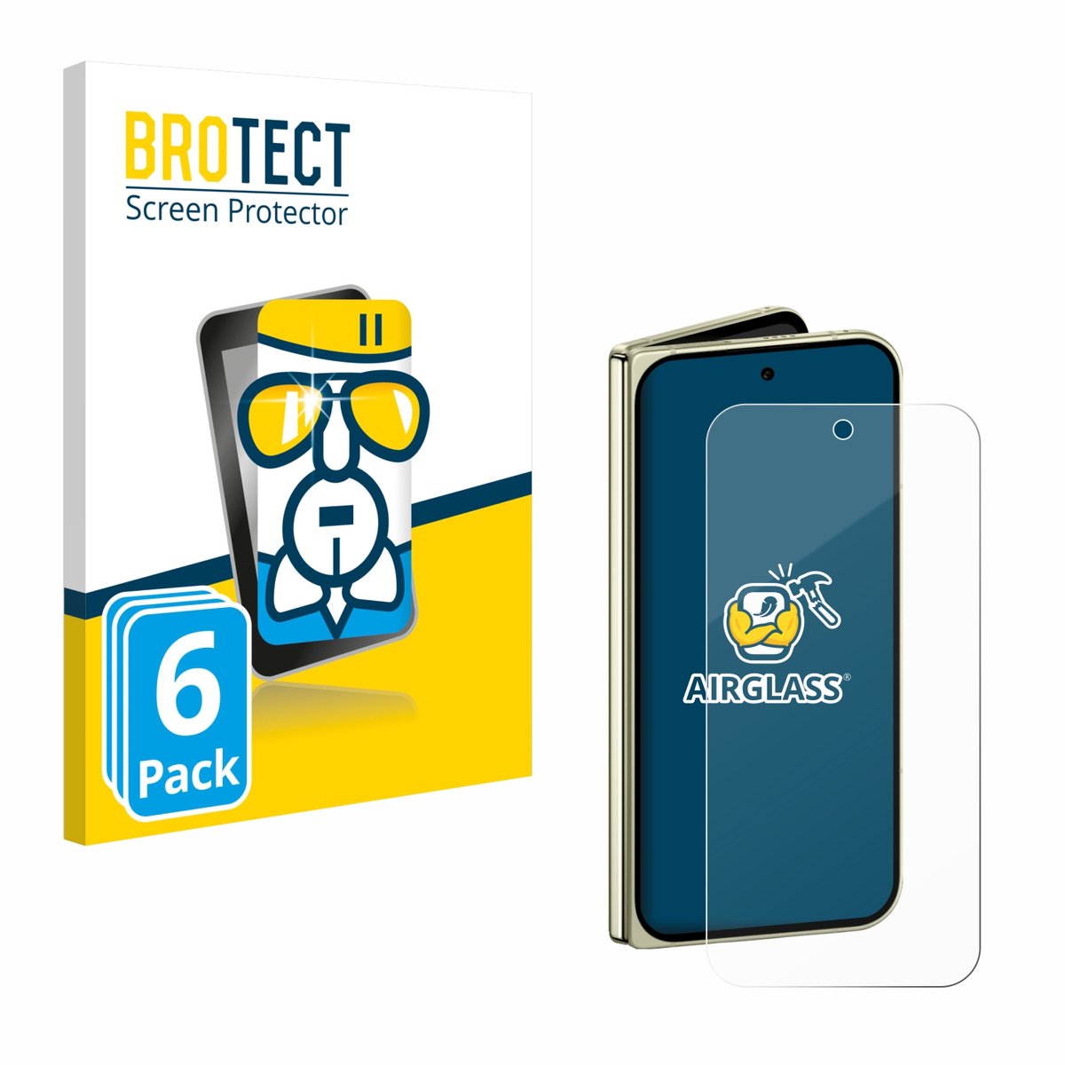 Screenprotector 6 Stuks voor Google Pixel 10 Pro Fold Beschermglas transparant