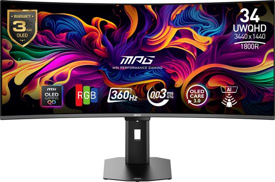 MSI MPG 341CQRDE QD-OLED X36 34″