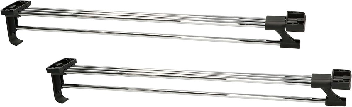 Set van 2 Uitschuifbare Kledingroedes 50 cm voor Robuuste Kledingkast