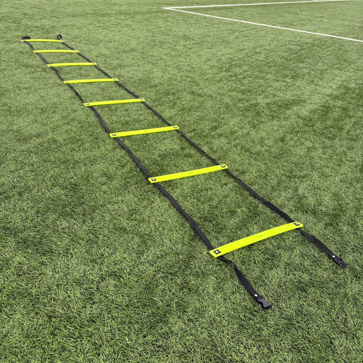Loopladder 6 meter vaste treden | Inclusief draagtas - Trainingsmaterialen - Speedladder - Tacticcoach Trainingsladder