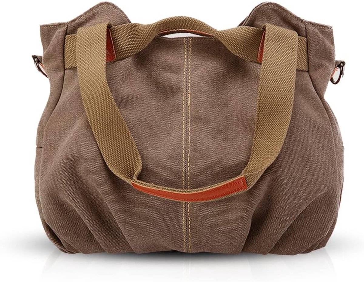 Dames Canvas Handtas Schoudertas Hobo Bag Ruim en Modern