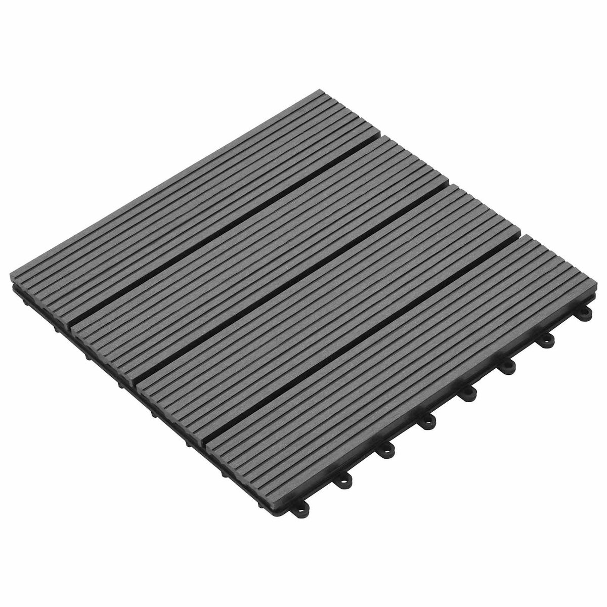 vidaXL - Terras - Tegel - 11 - pcs - Grijs - 30 - x - 30 - cm - WPC