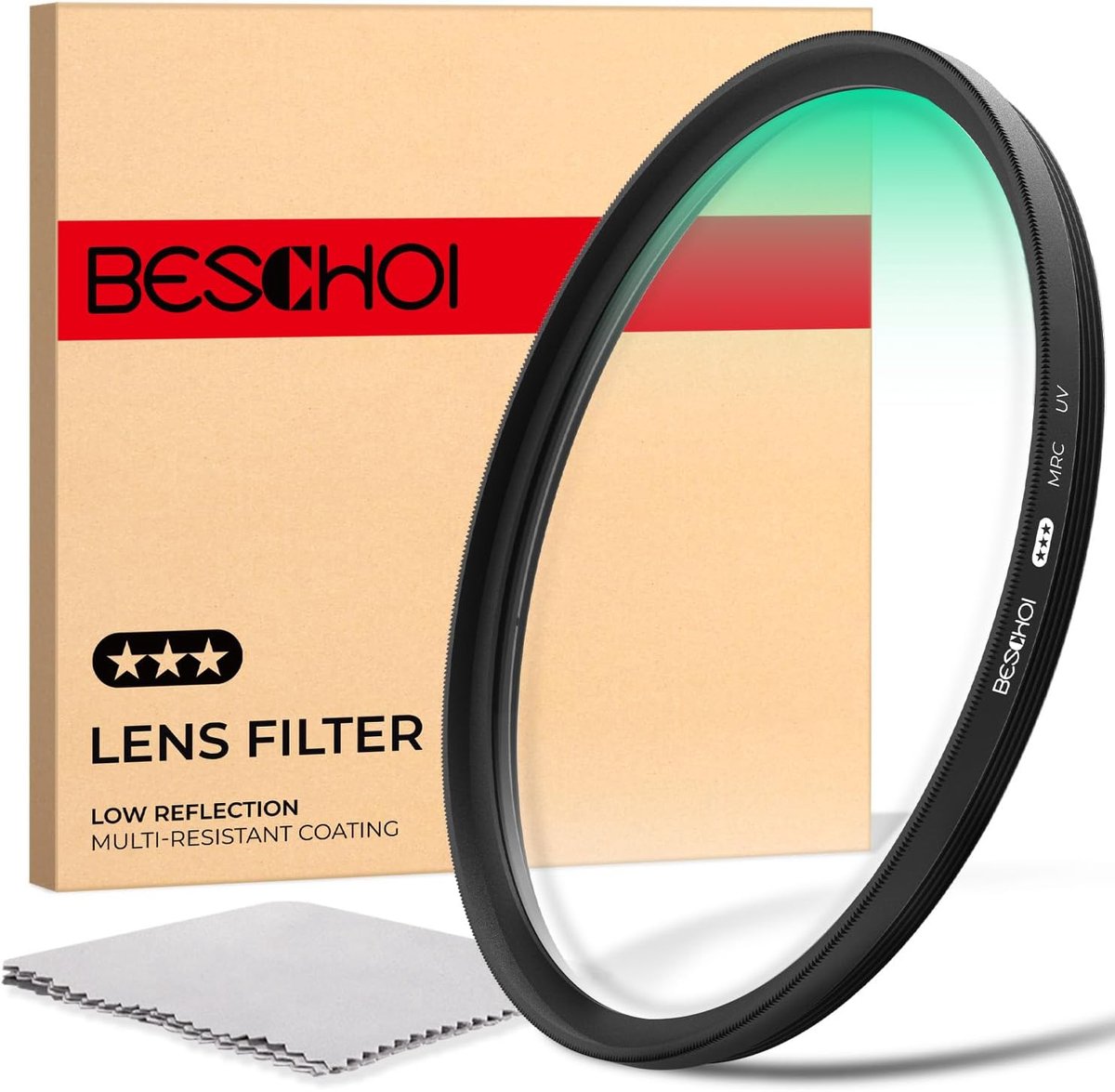 UV Beschermingsfilter - Lensfilter Camera - Scherpe Foto's Maken - 30 Laags Coating - 82mm Diameter