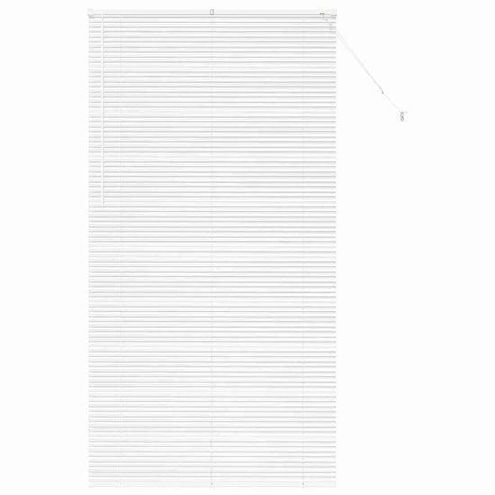 vidaXL - Stores de fenêtre - avec rideaux - Wit - Aluminium