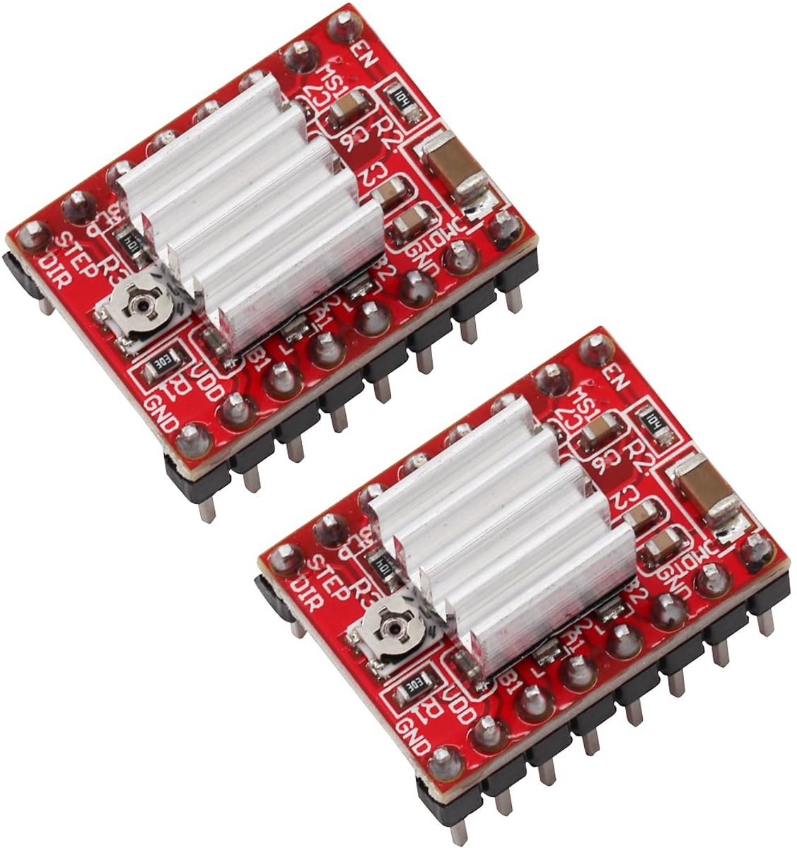 Stappenmotor Driver Module - Motor Besturing - 3D Printer - Intelligente Snijbediening - Mini Koellichaam