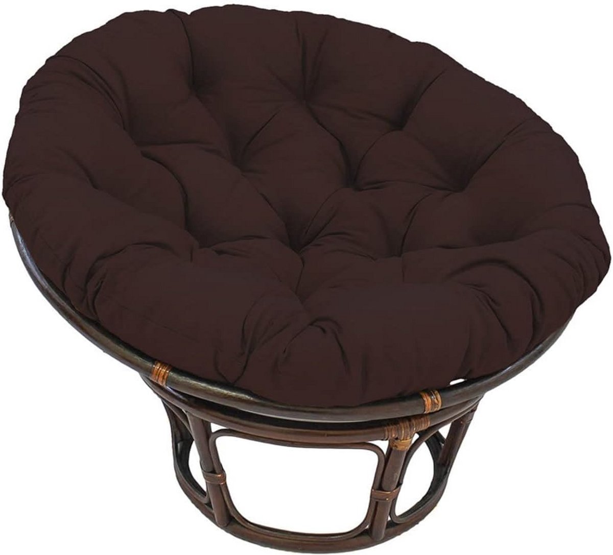 Ronde Papasan Stoelkussen 105x105cm Waterdicht en UV-bestendig voor Buiten en Binnen