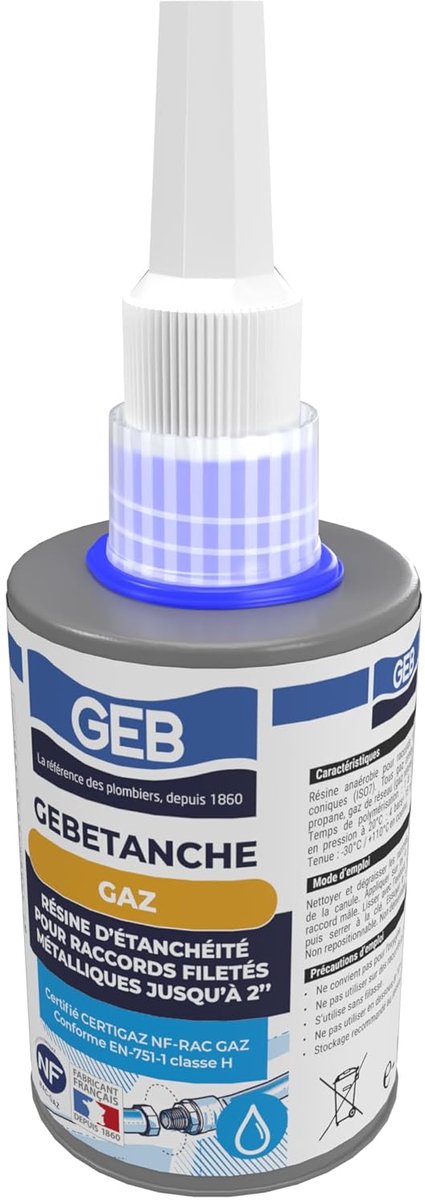 Anaërobe Hars - Schroefdraad Afdichter - Gasleidingen Afdichten - Geschikt voor Perslucht - 75 ml — afbeelding 4