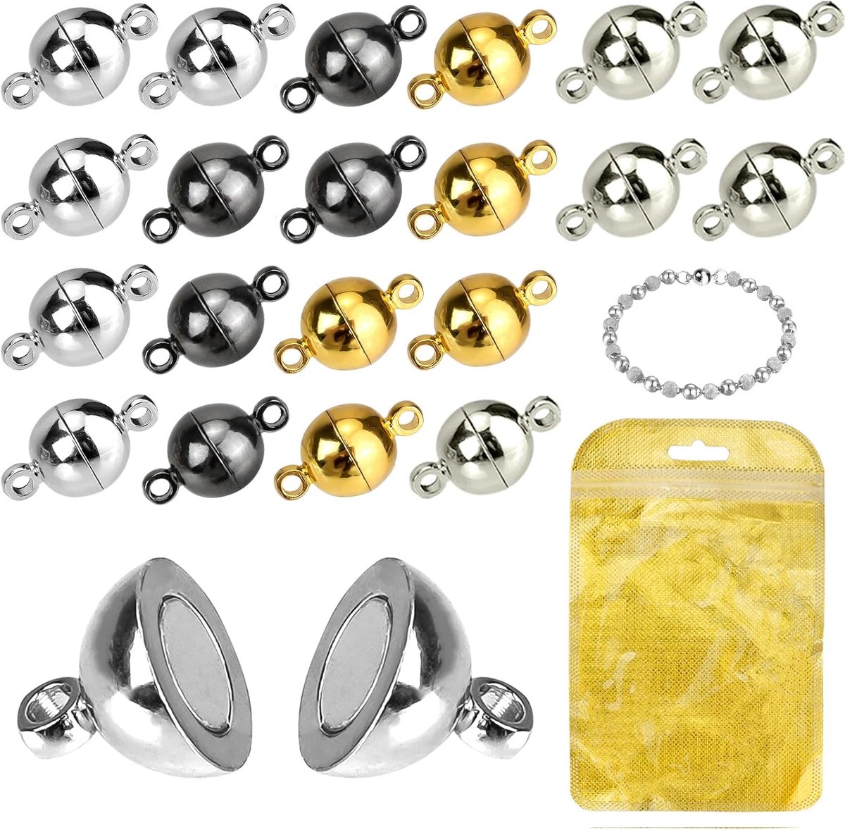20x Magnetische Sluiting Converters voor Sieraden Maken - Ketting & Armband Reparatie