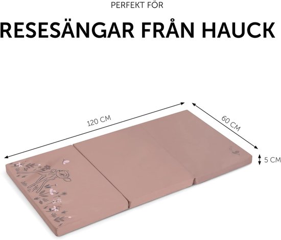 Opvouwbaar Reiswieg Matras 60x120 cm - Zacht en Ademend Schuim Kussen voor Campingbedje en Speeltent van Merkloos — afbeelding 5