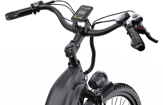 Elektrische Fiets ONESPORT OT05PRO - 140 km Actieradius - 810Wh/22.5Ah Accu - 28 Inch Wielen - Shimano 7 Versnellingen - Hydraulische Schijfremmen - Aluminium Frame - LCD Display & APP - Elektrische Stadsfiets - Technisch grijs — afbeelding 3