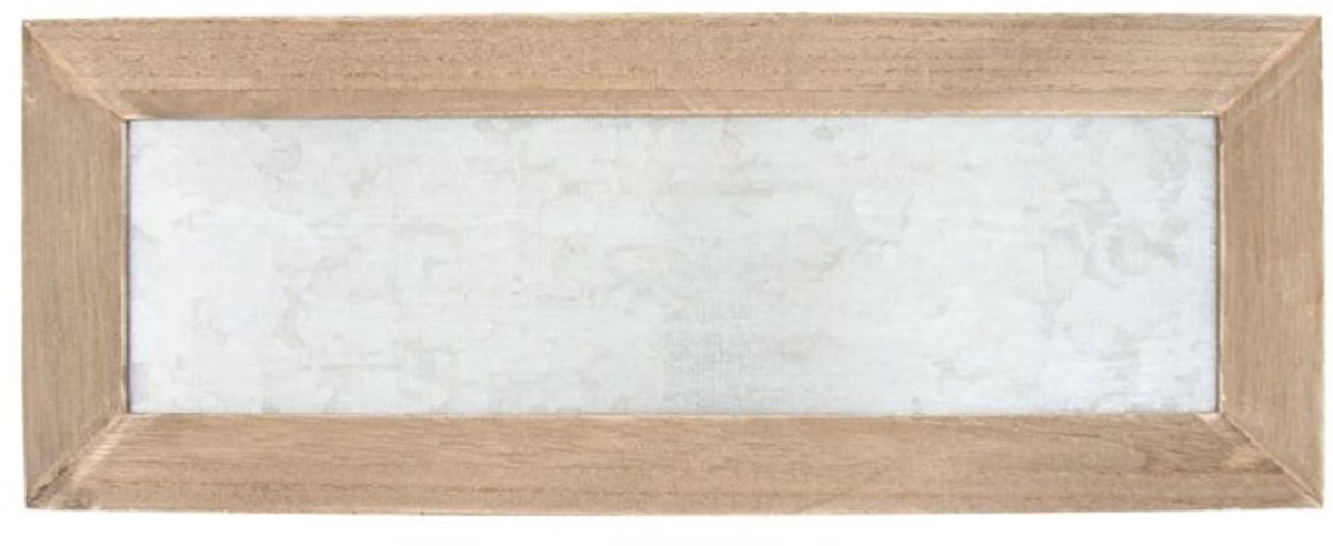 CHAKS - Vintage houten en zinken magneetbord 40 cm