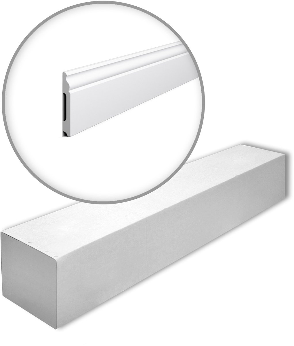 NMC FB2F-box WALLSTYL Noel Marquet 1 doos 10 stukken Plint tijdeloos klassieke stijl wit | 20 m
