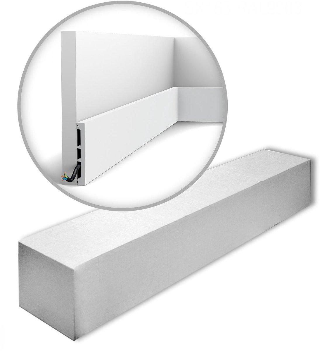 Orac Decor SX163-RAL9003-box AXXENT SQUARE 1 doos 26 stukken Plint 52 m