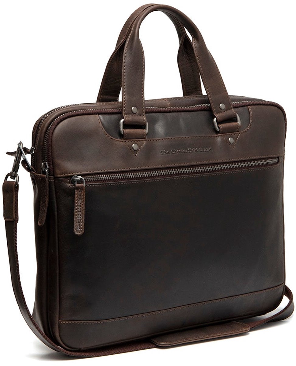 The Chesterfield Brand - Leren Laptop Bag Bruin Montara