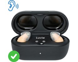 Luvio Comfort - Gehoorversterker – Alternatief voor Gehoorapparaat – Oplaadbaar – Voor Dagelijks Gebruik - Zwart