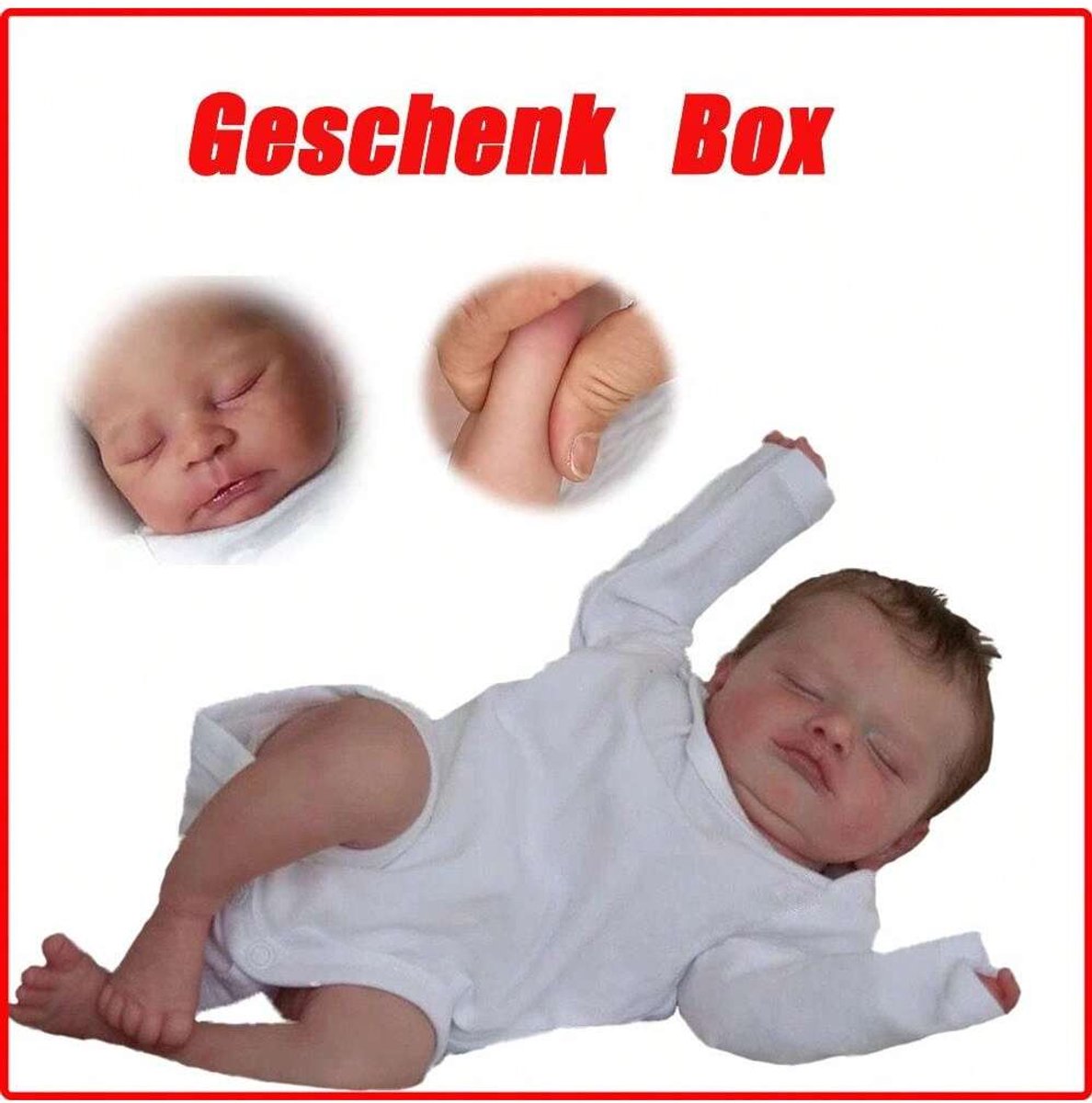 45 cm Handgemaakte 3D Reborn pop Rosalie met witte huid