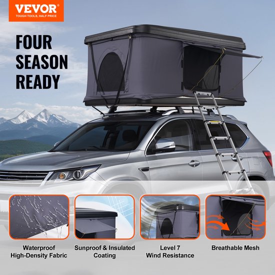 VEVOR daktent harde schaal 2-3 personen waterdicht voor Jeep SUV vrachtwagenladder — afbeelding 2