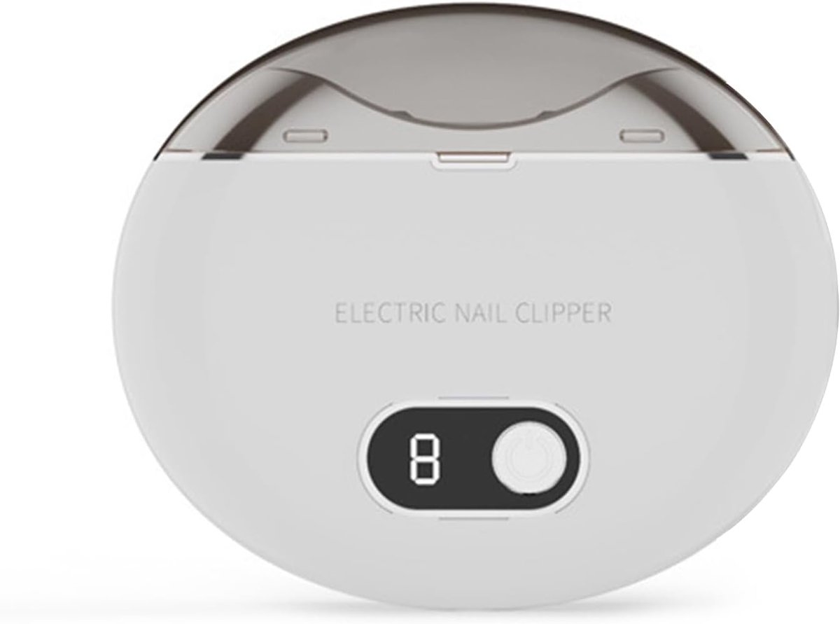Elektrische nagelknipper - Oplaadbare nageltrimmer - Automatische nagelknipper - Nagelverzorging - Waterdicht - Nagelset - LED-lampje - Drie snelheidsstanden - Wit