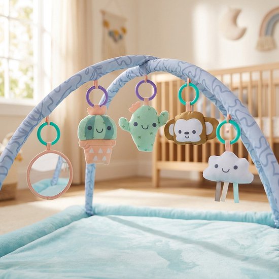 LUVION® Babygym Oasis - Met baby speelmat - Baby gym met sensorisch speelgoed van Luvion — afbeelding 4
