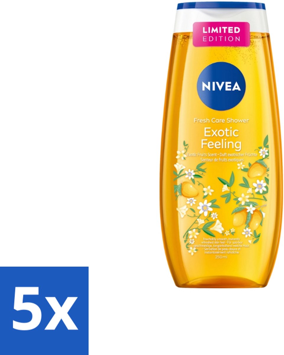 Nivea – Douchegel – Exotic Feeling – 250 ml - Bulkverpakking - 5 stuks
