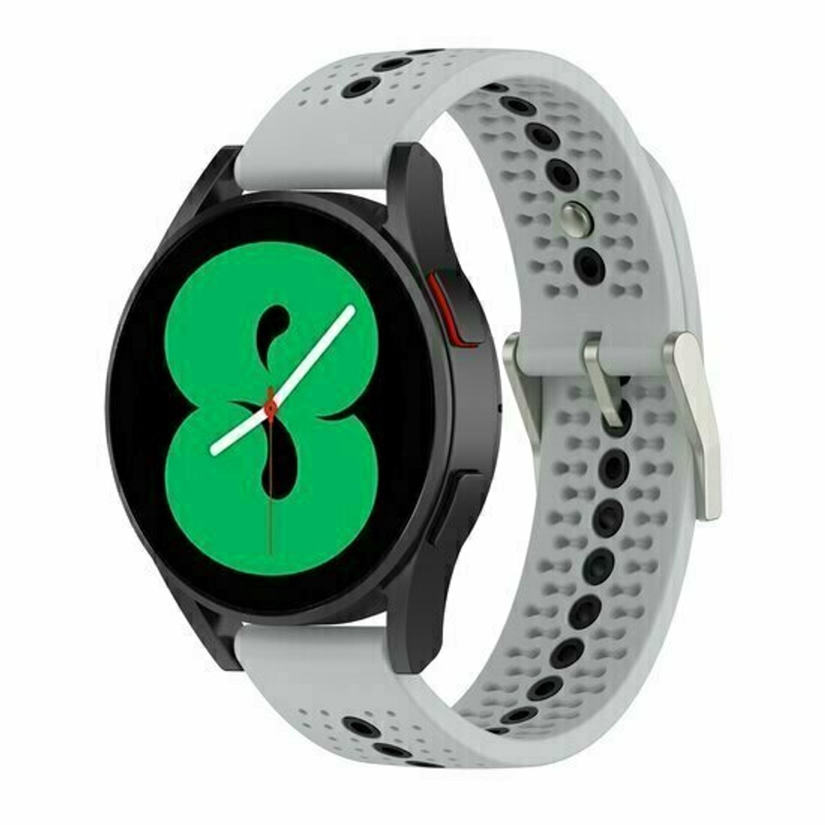 By Qubix - Dot Pattern siliconen bandje - Grijs - geschikt voor Huawei Watch 5 - 46mm