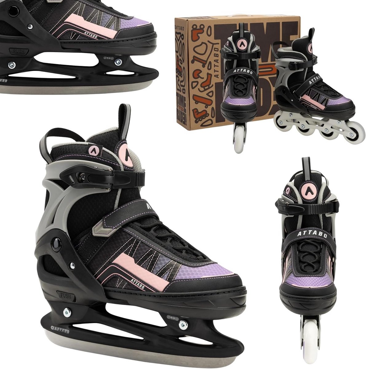 Verstelbare Kinderschaatsen en Skates 2-in-1 Met Verwisselbare IJzers