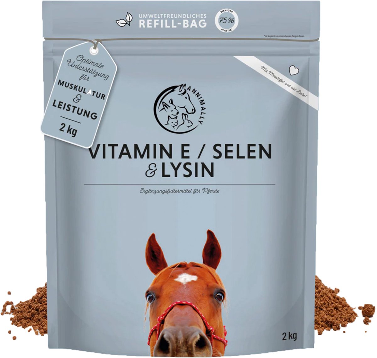 Annimally Vitamine E / Selenium & Lysine - 800 g