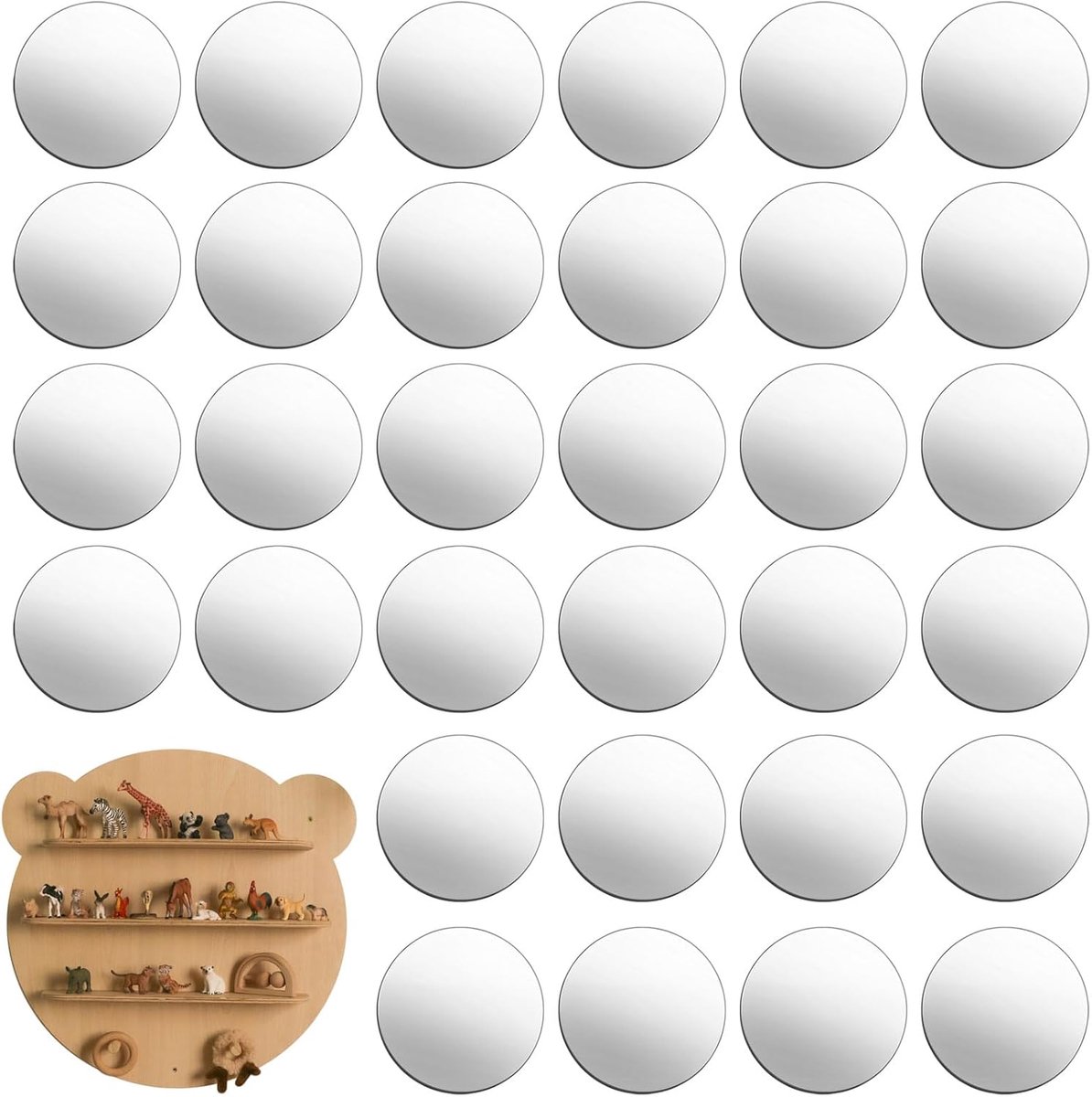 Metalen Plaatjes - Zelfklevend Rond - Telefoonhouder - Dun Profiel - 3 cm Diameter - Zilver