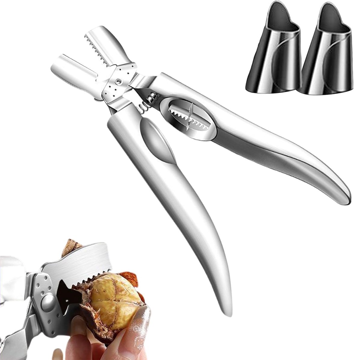 Kastanjeopener - Notenkraker Dunschiller - Keukenbereiding - Ergonomische Handgreep - 21 cm