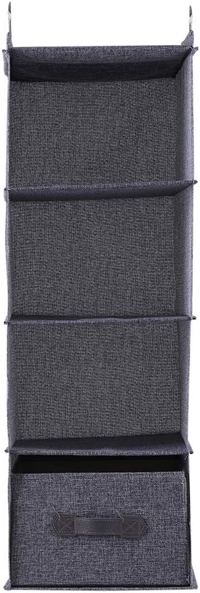 Hangende Kastorganizer - Opbergoplossing - Kleding Opbergen - Met Lade - 84x29x29cm - Grijs