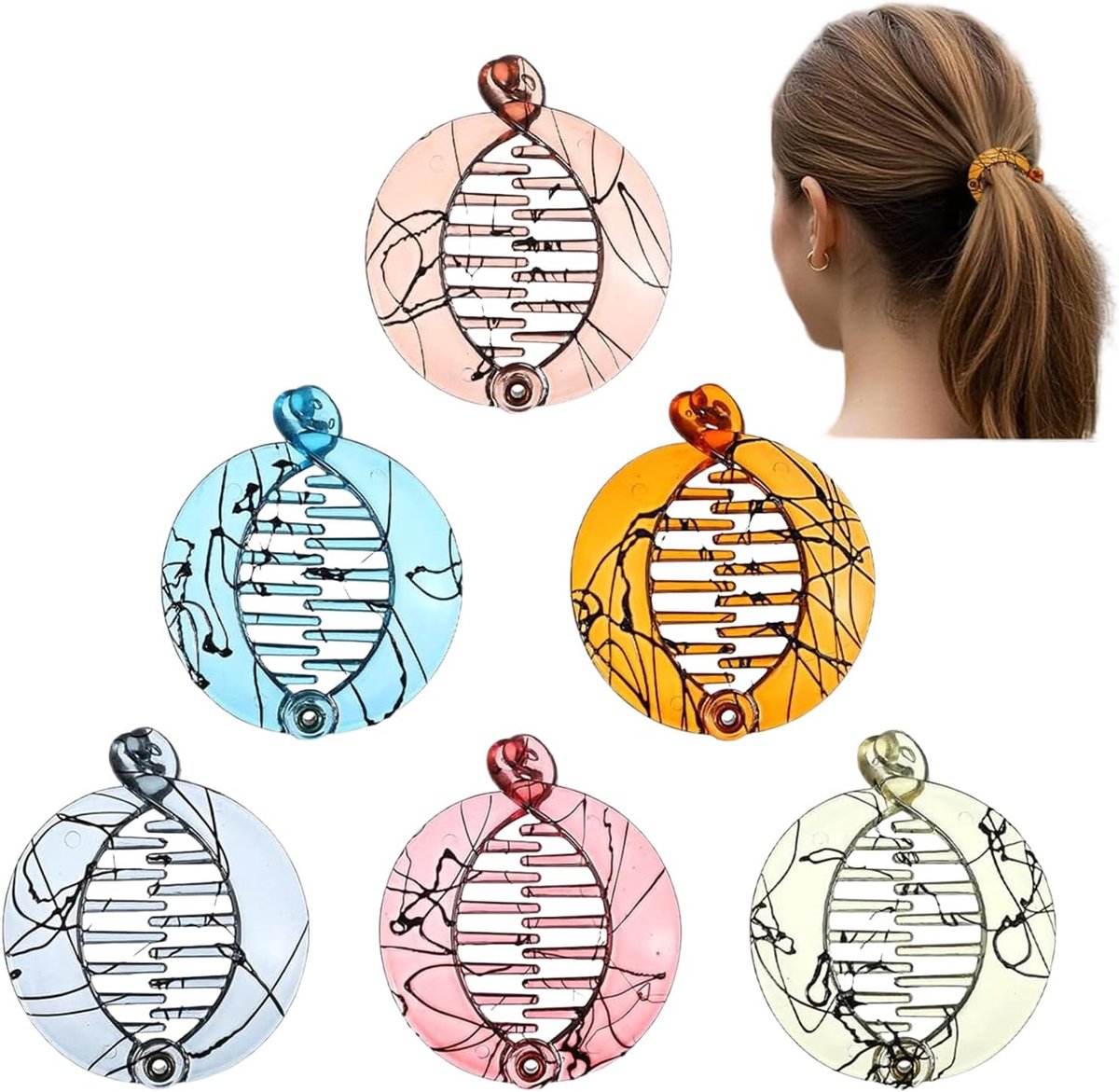 Kleine Haarklauwtjes - Acryl Haarclips - Haar Styling - Antislip Grip - 63 x 53 cm