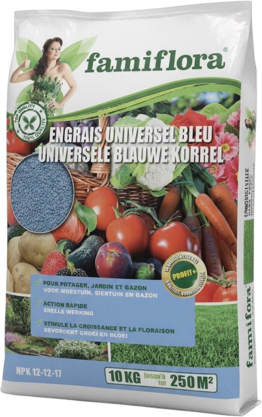 Famiflora Blauwe korrel meststof 2 x 10 kg - De snelle werking geeft je planten direct...