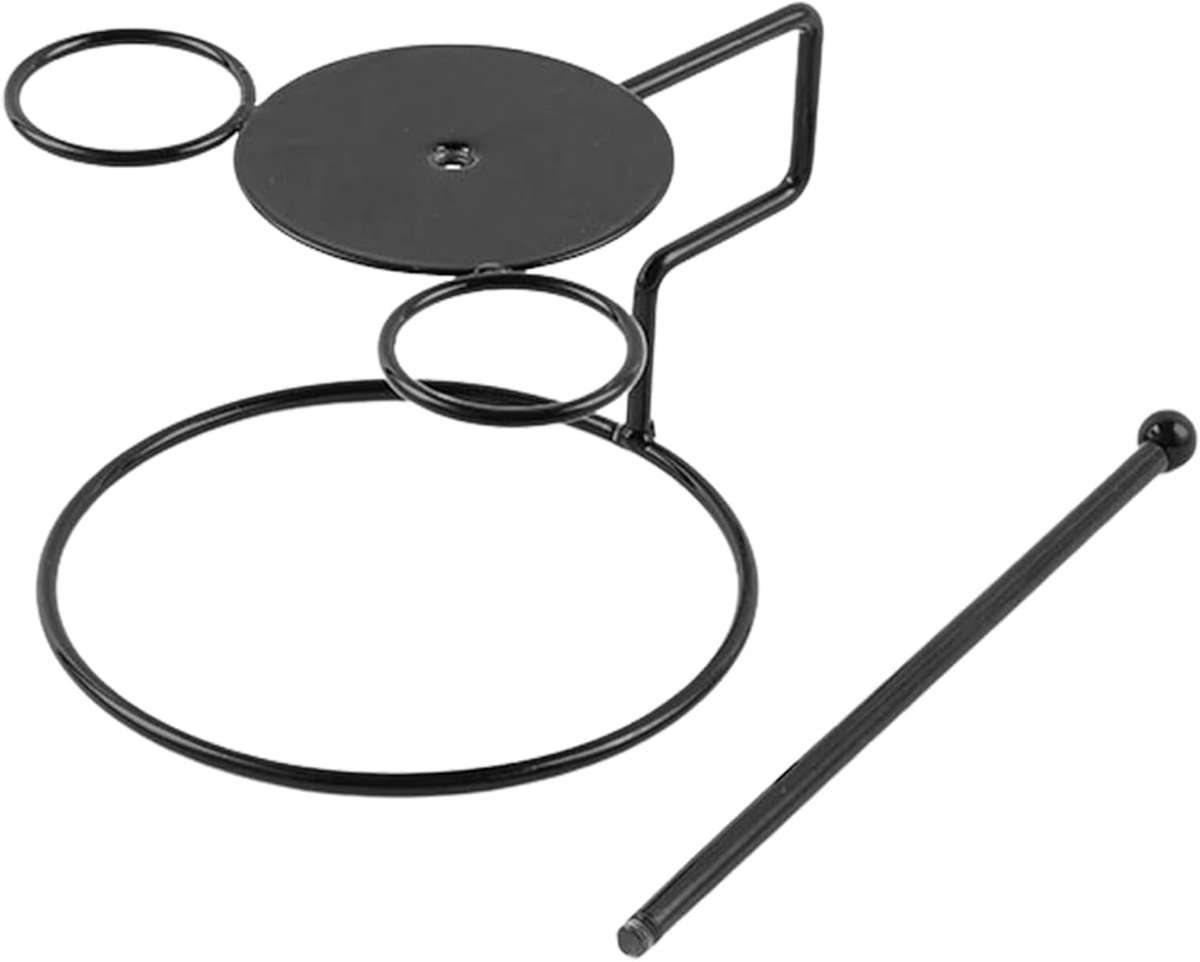 Kippenrek Grill - BBQ Kiphouder - Hele Kip Braden - Roestvrij Staal - 20 x 20 cm - Zwart