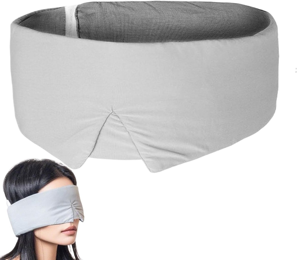 Nachtmasker - Reismasker Oog - Slapen Ontspanning - Verstelbare Hoofdband - 72 cm - Zwart