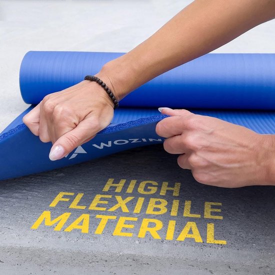 Fitness Yogamat - Gymnastiekmat Oefenmat - Thuis Sporten - Antislip Eigenschappen - 181x63x1cm - Zwart — afbeelding 5