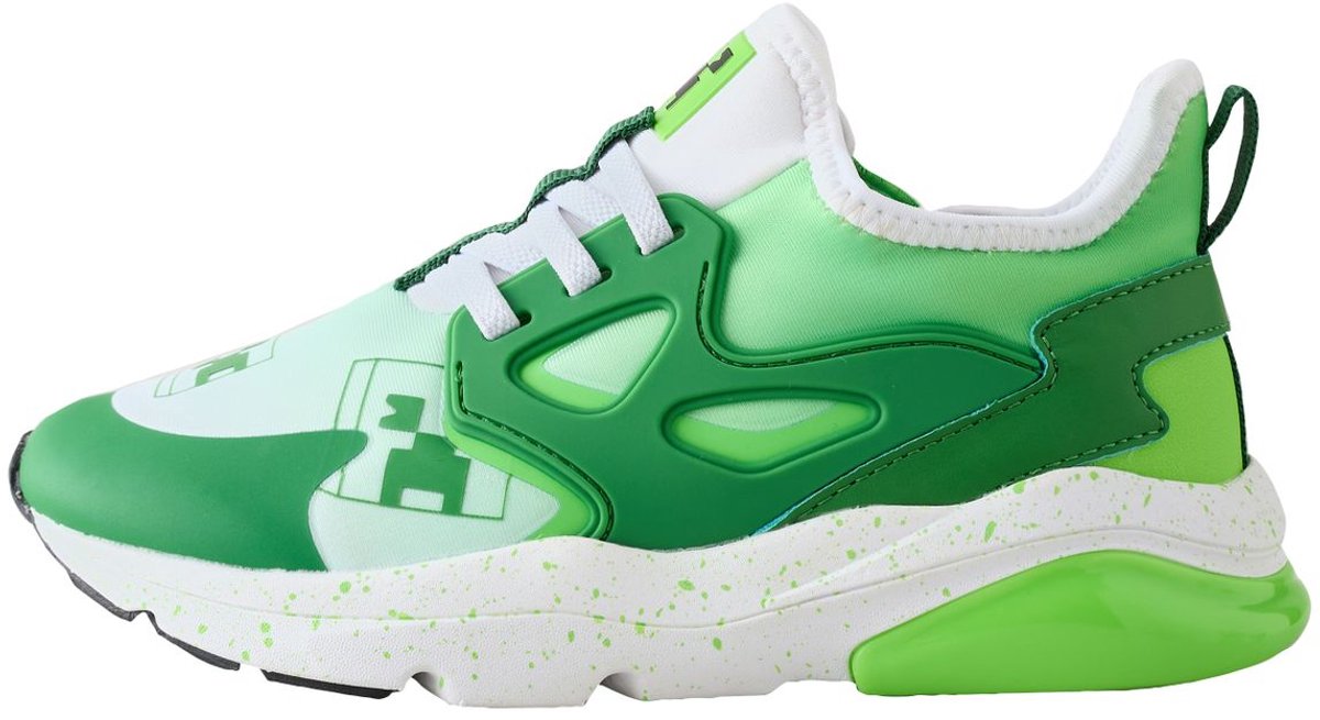 Next - Jongens - Minecraft elastische vetersneakers - Groen