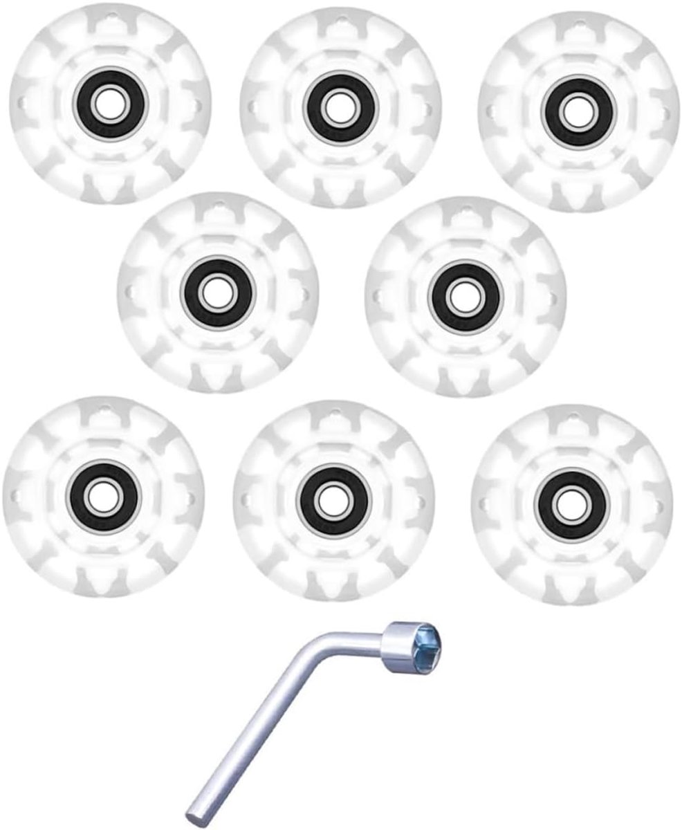 Lichtgevende Skate Wielen Vervangende Wielen Skeeleren Rollen Dubbele Rij Technologie 5.4cm Diameter Kleurrijk
