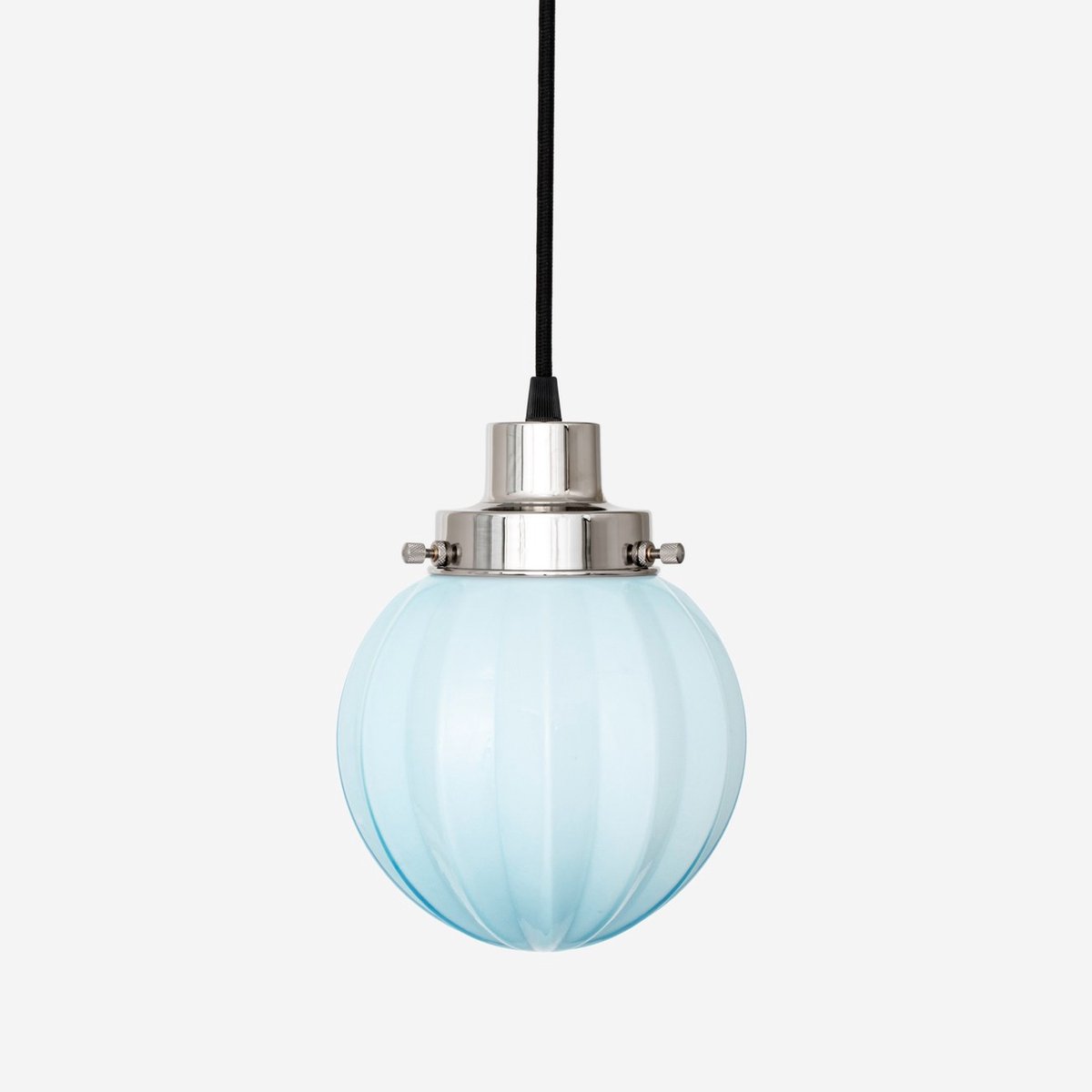 Coloured by Art Hanglamp aan snoer Carambola Misty 20's Nikkel - Art Deco Trade Zachtblauw